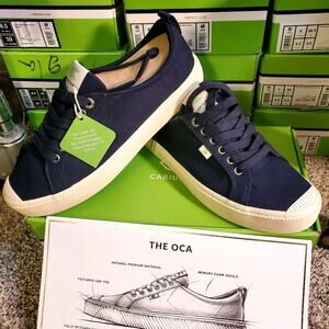 Men's Size 7 CARIUMA OCA Low Navy Canvas Sneaker
